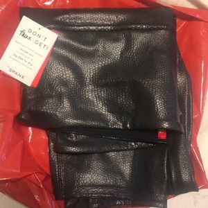 Faux leather snakeskin spanx